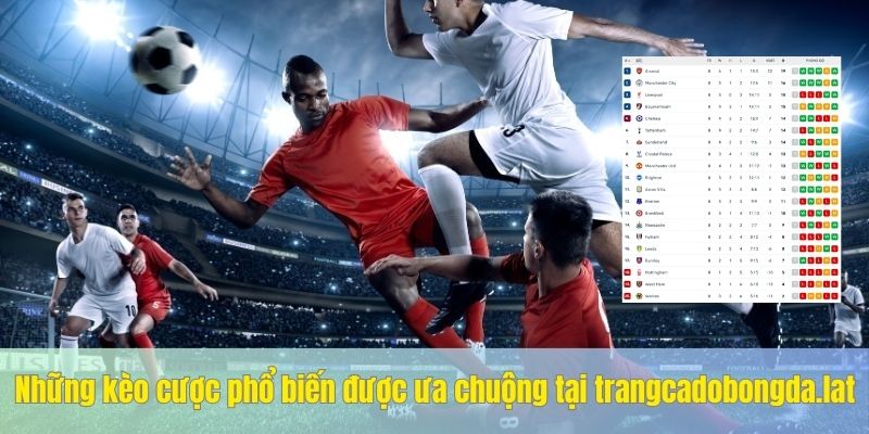 Điểm qua các kèo cược phổ biến